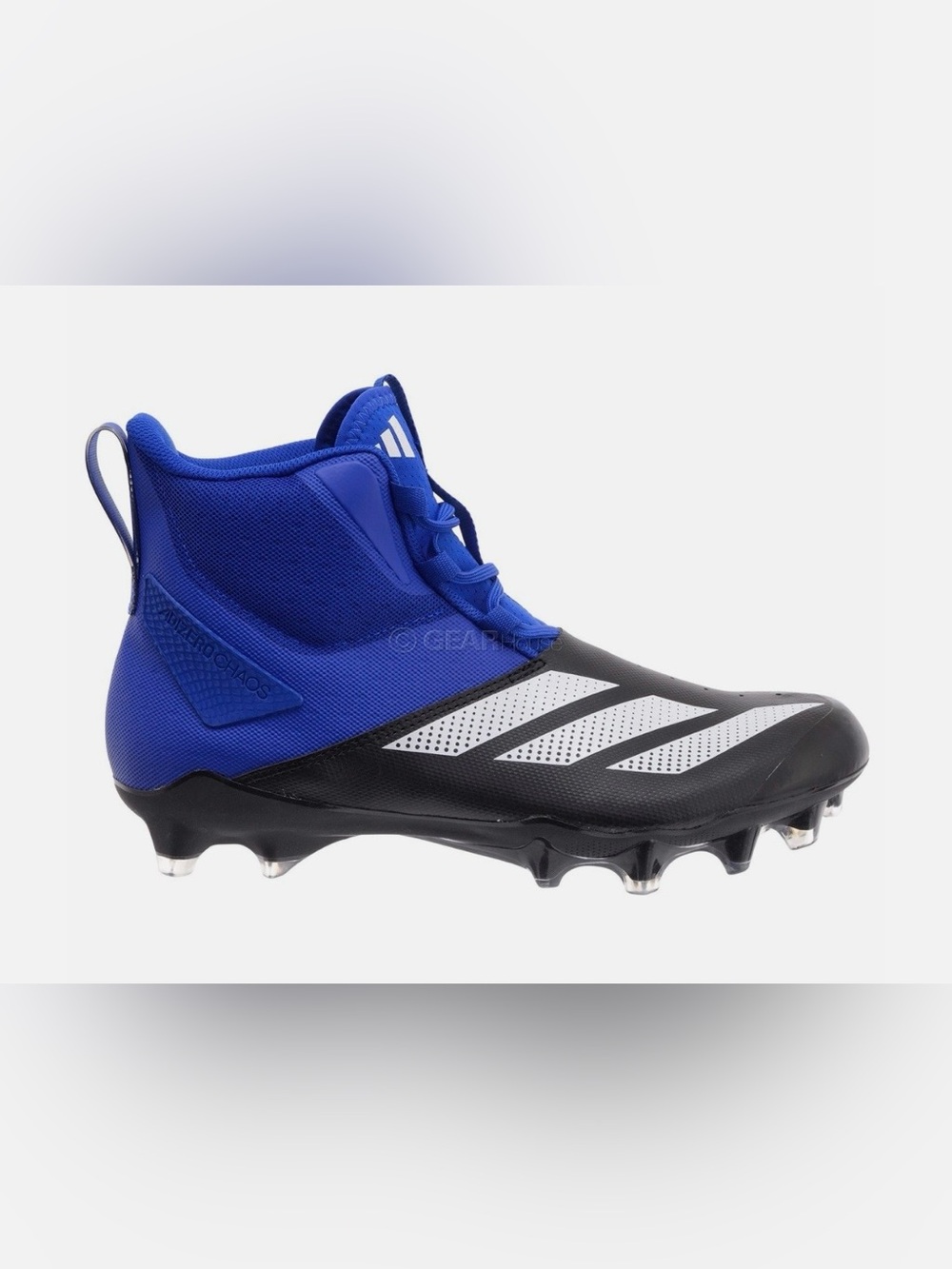 adidas adizero chaos Men’s Blue and Black High-Top Athletic Cleats size 11